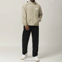 Veste coupe-vent imperméable en softshell léger en polyester recyclé avec logo personnalisé OEM pour homme