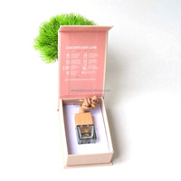 Diffuseur d'arômes pour voiture en bois suspendu, flacon de parfum pour voiture de 10 ml