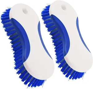 Zware Pp Plastic Schrobborstel Met Comfort Grip Stijve Borstelharen Voor Badkamer Douche Wastafel Tapijt Vloer Keuken Huishoudelijk Gebruik