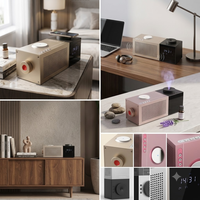 Diffuseur d'arômes intelligent sans eau pour huiles essentielles, radio musicale, télécommande Wi-Fi, purificateur d'air parfumé pour la maison et le bureau