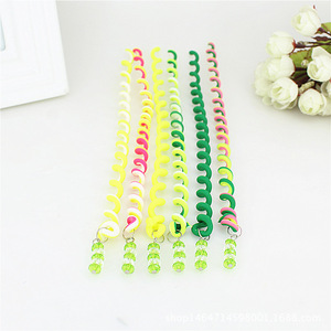 Nueva Llegada: Coleteros para Niños, Accesorios para el Cabello de Cerámica Suave, Cuerda Rizada, Lindos Accesorios para la Cabeza Infantil, Coletero Elástico Tipo Cable de Teléfono - Product Image 5