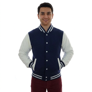 Veste universitaire pas chère en gros pour hommes et femmes, style baseball décontracté et chaud, prix d'usine, design de logo personnalisé - Product Image 1
