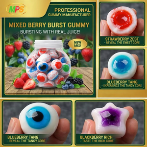 Bonbons gélifiés 3D en forme d'œil et de planète OEM |   Bonbons en forme de globe oculaire avec garniture au centre - Product Image 3
