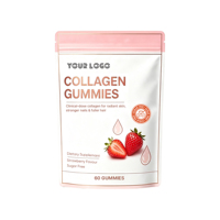 Gummies de Collagène Sans Sucre pour la Santé de la Peau, des Cheveux et des Ongles, Anti-Âge, Formule Personnalisée, Vente en Gros