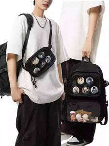 The New 2025 Casual and Fashionable Detachable Transparent Two-piece Functional Computer <b>Backpack</b> for Female College <b>Students</b> - Product Image 3