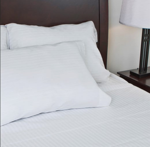 Nhà Máy 5 Sao Khách Sạn Trắng 300TC 100% Cotton Thêu Pillowcse Bộ Đồ Giường Tấm Bộ Đồ Giường Bộ - Product Image 4