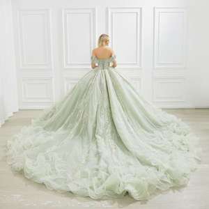 Vestido de Gala Elegante Largo para Fiesta de Quinceañera con Perlas y Escote Corazón con Apliques de Perlas para Bodas y Noches - Product Image 6