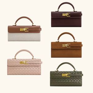 Bolso de Mano Perfumei JP17, Cuadrado Pequeño, Tejido a Mano, Ligero, Forro de PVC, Color Sólido, Casual, con Cierre, para Uso Diario, JW PEI Bags - Product Image 1