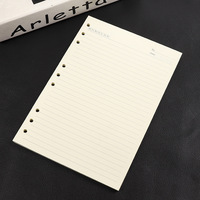 A5 A6 recharge papier ligné 6 trous 6 anneaux feuilles mobiles papier vierge remplaçable pour cahiers journaux journal cahier rechargeable