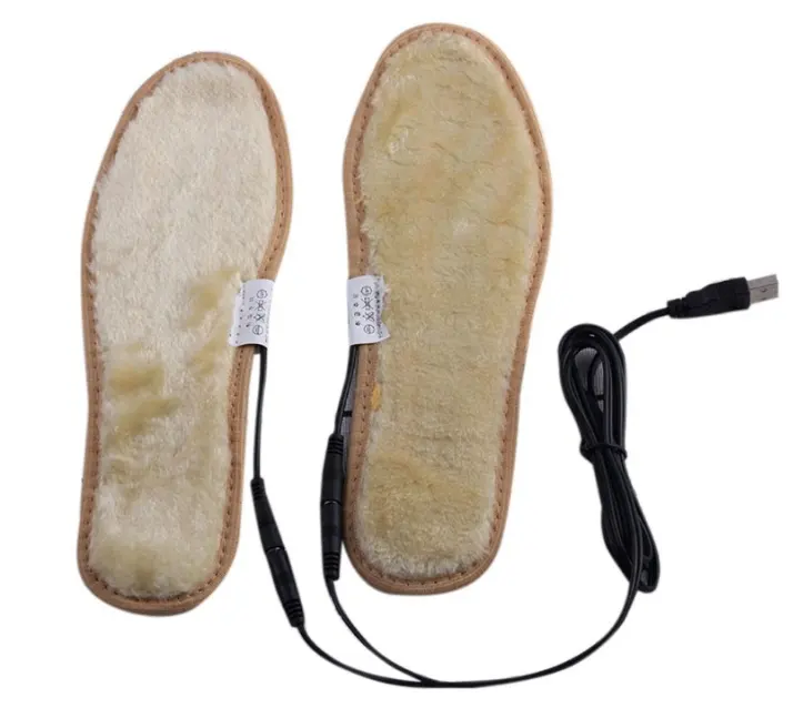 Calçado de pelúcia elétrico para homens e mulheres, plugue alimentado por usb, aquecedor de filme de pelúcia, mantem os pés quentes, palmilhas para mulheres