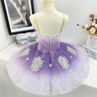 T1113 Service personnalisé adulte enfants violet clair vêtements de danse de scène tutu de ballet professionnel