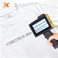 Imprimante portable à jet d'encre thermique haute définition 600 dpi 12,7 mm pour t-shirts, logo multicolore
