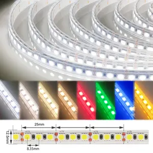 High CRI 60 LEDs/m 120LEDs/m IP20 IP67 5050 Smd LED-Streifen China Lieferant Warmweiß Flexibler Streifen LED Für Haus Wohnzimmer