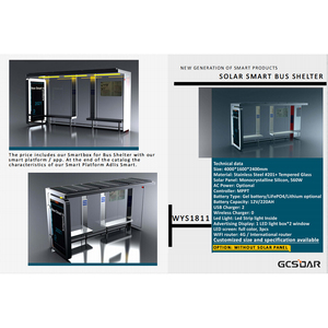 Parada de Autobús con Energía Solar, Pantalla para Pasajeros, Carga USB, Sensores Meteorológicos y Asientos Cómodos - Product Image 4