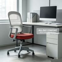 Nouvelle chaise de bureau de direction au design moderne, dossier haut, chaise de bureau pour ordinateur, maille réglable, base rotative en métal, ergonomique