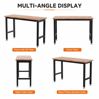 Banc de travail robuste en acier Guanpin avec plateau en bois massif, capacité de charge de 200 kg, style classique, personnalisable