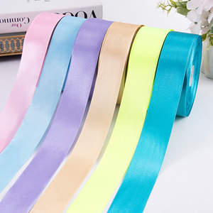 Custom Satin <b>Ribbon</b> Decorative Gift Wrapping <b>Ribbon</b> Polyester Spool Luster Solid Color for Valentine's Day Party Decor DIY - Product Image 4