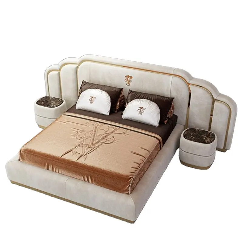 Nordic Modern Home Möbel-Set mit Bett Kleiderschrank Schminktisch Luxus King-Size-Schlafzimmer-Sets