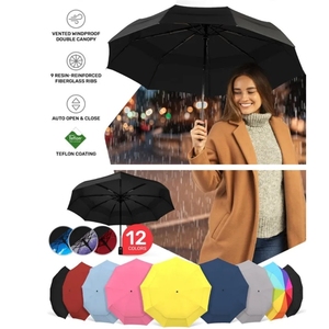 Paraguas Recto Portátil con Protección UV y Logotipo Personalizado, Resistente al Viento, Diseño Plegable Pequeño con Mochila - Set de Regalo - Product Image 2