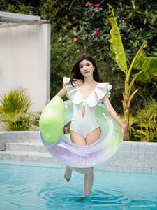 Anneau de natation gonflable en PVC le plus populaire pour enfant-Conception étincelante Utilisation de sports nautiques de grande taille - Product Image 3