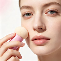 Éponge de maquillage personnalisée en forme de champignon pour fond de teint, anticernes, fard à joues, crème et poudre – Outils de beauté en gros