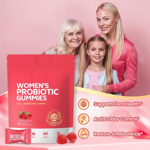 Gomitas Probióticas Aura para Mujeres, Precio al por Mayor, Vitaminas Probióticas en Gomitas, 5 Mil Millones de UFC, Arándano, Vegano, Salud Intestinal Femenina, Impura - Product Image 3