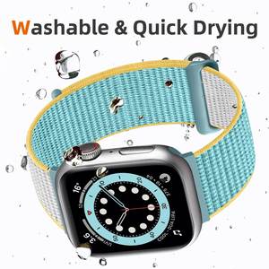 Cinturino Colorato in Nylon per <span class=keywords><strong>Apple</strong></span> <span class=keywords><strong>Watch</strong></span> Serie 10 46mm 42mm Serie <span class=keywords><strong>8</strong></span> <span class=keywords><strong>7</strong></span> 45mm 41mm SE 3 Ultra 2, Cinturino Sportivo Intrecciato per Donne - Product Image 6