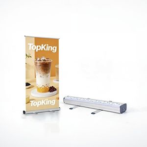 ขาตั้งแบนเนอร์ม้วนเก็บได้ คุณภาพสูง ทำจากอะลูมิเนียม - 85x200 ซม. สีเงิน/ดำ สำหรับงานโปรโมชั่น |   ตัวอย่าง, ขนาดตามสั่ง - Product Image 4