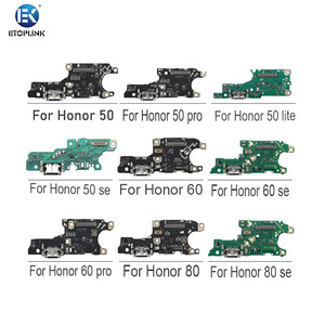 Placa de puerto de carga de base USB para Huawei <span class=keywords><strong>Honor</strong></span> 50 Series 80 Series cargador rápido Mic Flex Cable Compatible con teléfonos móviles - Product Image 1