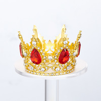 Bestseller Barocke Runde Kleine Strass-Tiara Krone Neue Tortendeko-Zubehör und Blumenstrauß-Kuchendekoration Partyzubehör