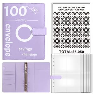 100 <b>Envelopes</b> Money Saving Challenge - Budget Planner with Cash & Cards <b>Envelopes</b> in <b>A5</b> Binder for Effective Savings - Product Image 4