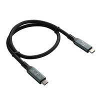 Kabel Data USB 4.0 Tipe-C Kustom Pabrik, Pengisian Cepat, Mendukung Transmisi Definisi Tinggi 8K 60Hz, Desain Kepang untuk