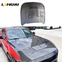 LANGyu 2024+ Systèmes de carrosserie automobile, capot moteur en fibre de carbone style Darkhouse pour Ford Mustang