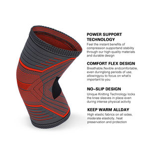 Menisküs artrit Runners' diz desteği için spor sıkıştırma dizlik erkekler için bahar için tasarlanmış kabartma naylon malzeme - Product Image 4