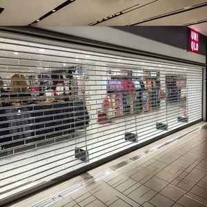 Puerta Enrollable Automática de <span class=keywords><strong>Policarbonato</strong></span> con Rejilla de Seguridad de Cristal en Línea para Tiendas y Centros Comerciales, Venta Directa de Fábrica - Product Image 2