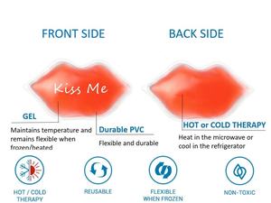 Paquete de gel con forma de labio reutilizable ecológico para cara almohadilla de hielo caliente/frío paquete de hielo frío caliente paquete de hielo de labios - Product Image 3