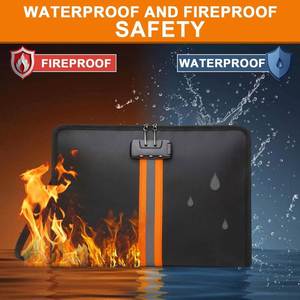 Caja de Almacenamiento Grande de 13 Pulgadas con Cierre a Prueba de Agua y Fuego, Organizador de Archivos para Oficina y Hogar, Bolsa Ignífuga para Documentos con Cerradura - Product Image 4