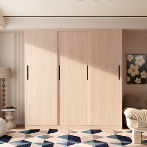 Freistehender Moderner Stahl-Schiebeschrank mit 6 Regalen zur Kleideraufbewahrung Umweltfreundliches Schlafzimmermöbel Einfache Montage - Product Image 1