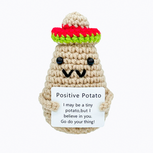 Poupée pomme de terre au crochet faite à la main, douce, thème plantes/légumes/fleurs de dessin animé, vente chaude, cadeau parfait pour les travaux manuels textiles - Product Image 2