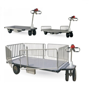 Four-Wheel Flatbed Electric Trolley Truck with Platform <strong>Cart</strong> for Hand <strong>Carts</strong> &amp; Trolleys - Product Image 3