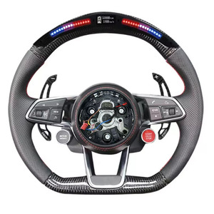 Volant LED en fibre de carbone véritable pour Audi A3 A4 B9 A5 RS3 RS4 RS5 S3 S4 S5, compatible avec les modèles TT R8 RS5 RS6 RS7, nouvelle version améliorée - Product Image 1