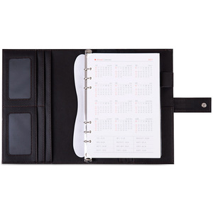 Deli 3158 Business Notebook 25K Loose-leaf Leather Diary Office Use - Product Image 1