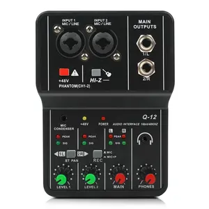 XTUGA Q12, Tarjeta <span class=keywords><strong>de</strong></span> Sonido USB Profesional Mini <span class=keywords><strong>de</strong></span> 2 Canales, Mezcladora <span class=keywords><strong>de</strong></span> <span class=keywords><strong>Audio</strong></span> Portátil, Interfaz <span class=keywords><strong>de</strong></span> <span class=keywords><strong>Audio</strong></span>, Nueva y Más Vendida - Product Image 1