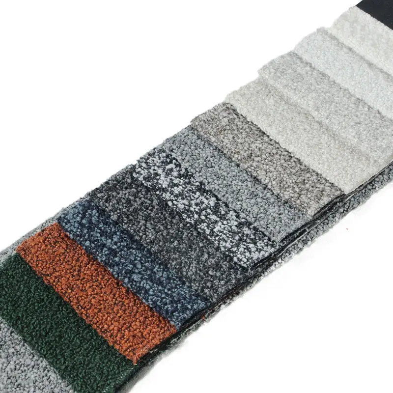 China Textile 100% Polyester Sofa Fabric Upholstery Comfortable Wool Alpaca Jacquard Chenille Textured Velvet Boucle Fabrics