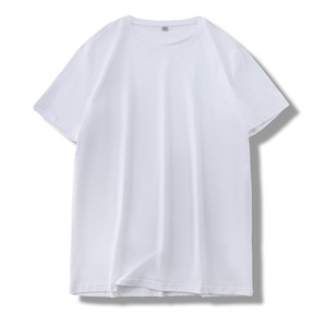 T-shirt Unisex all'ingrosso della fabbrica di abbigliamento stampa di calore personalizzata T-collo in tessuto di cotone in poliestere T-shirt girocollo da uomo - Product Image 2