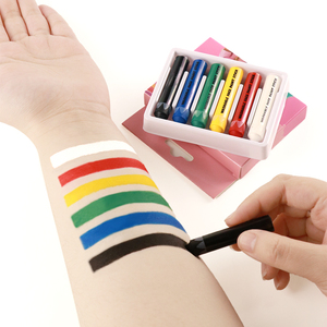 GP Juego de crayones de cera y barras de arte facial y corporal de 6 colores, no tóxicos, sedosos y borrables, lavables para niños - Product Image 4