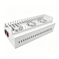 Hub USB 20 ports pour boîtier de carte mère de téléphone portable avec contrôle de synchronisation par lots Noir & Blanc