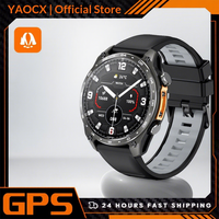 Montre connectée HD300 PRO AMOLED avec boîtier en alliage d'aluminium, bracelet en silicone, GPS intégré, cartes hors ligne, musique locale, écran de 1,43 pouce, 30 m