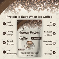 AegleWell Poudre de café aux protéines de lactosérum pour la récupération musculaire avant et après l'entraînement avec enzymes digestives et soutien énergétique
