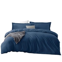 Parure de draps plats de qualité hôtelière supérieure, tissée, à faible rétrécissement, 3 pièces